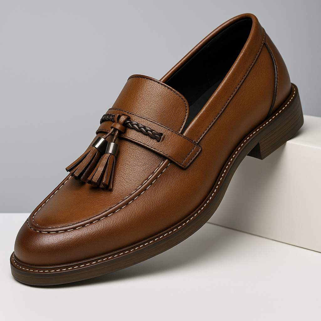 Lusso Italiana Leather Tassel Loafers