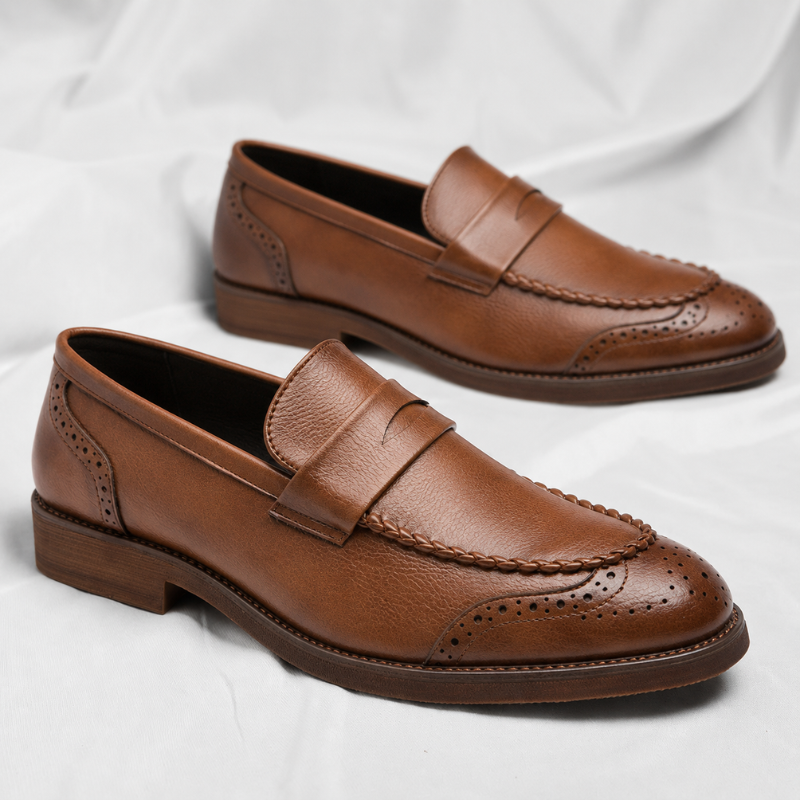 Santino Leather Penny Loafers