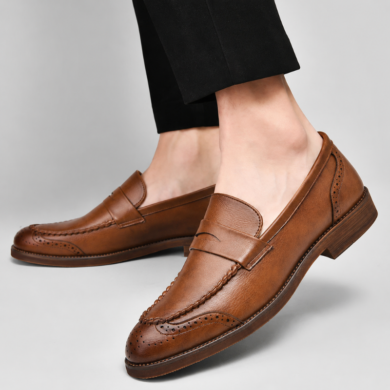 Santino Leather Penny Loafers