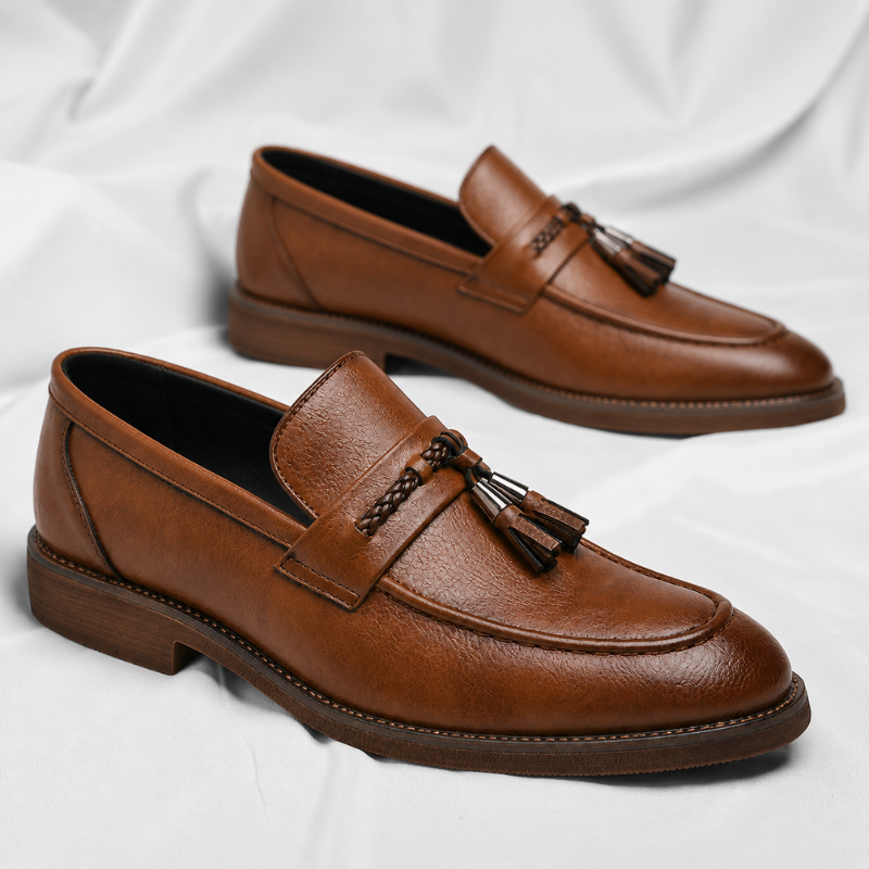 Veneto Leather Tassel Loafers