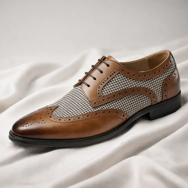 Gatsby Houndstooth Dress Shoes