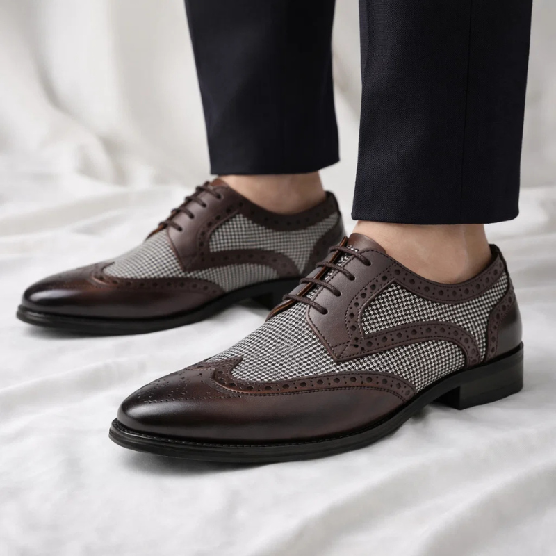 Gatsby Houndstooth Dress Shoes