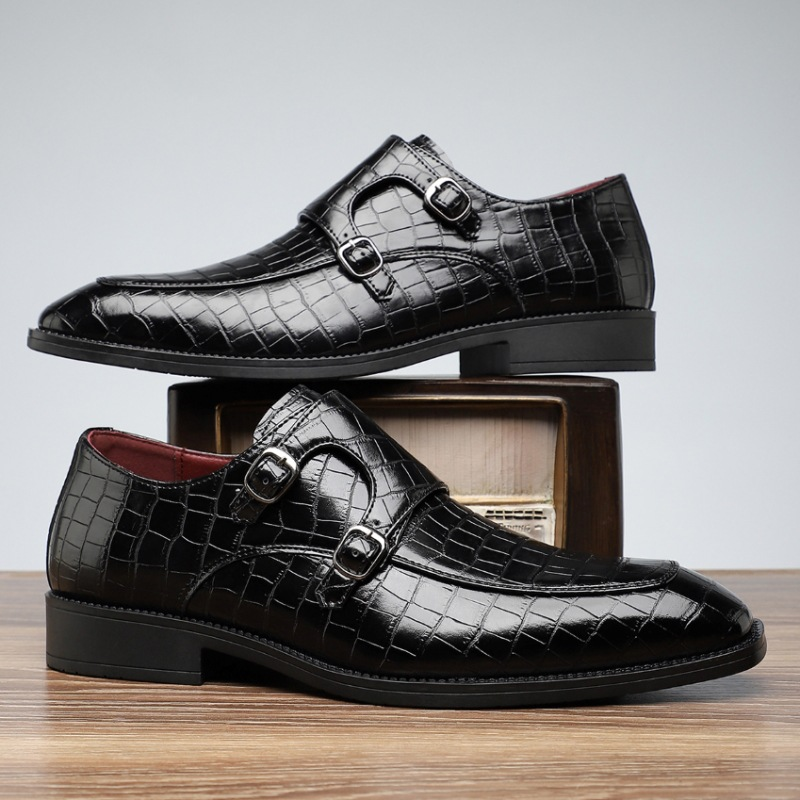 Vittorio Leather Monk Strap Loafers