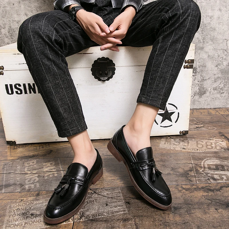 Lusso Italiana Leather Tassel Loafers