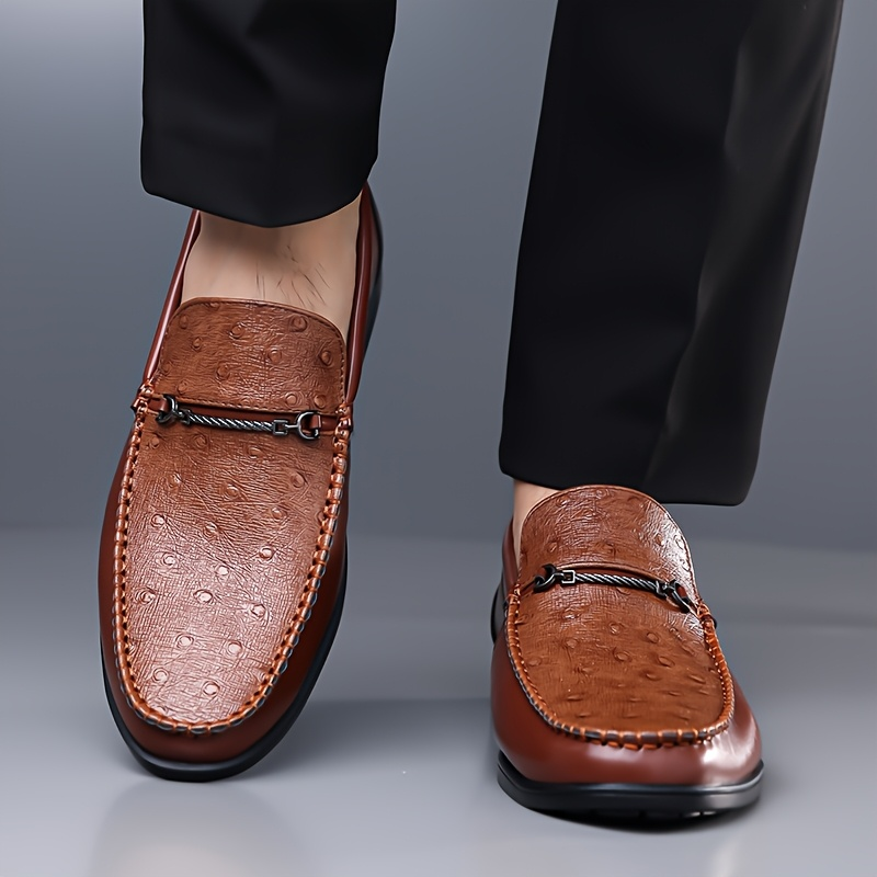 Cristiano Ostrich Leather Loafers