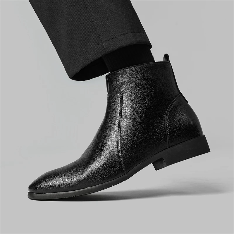 Ronaldo Leather Chelsea Boots