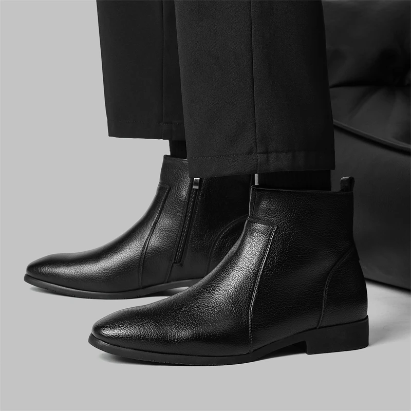 Ronaldo Leather Chelsea Boots