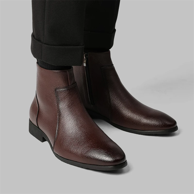 Ronaldo Leather Chelsea Boots