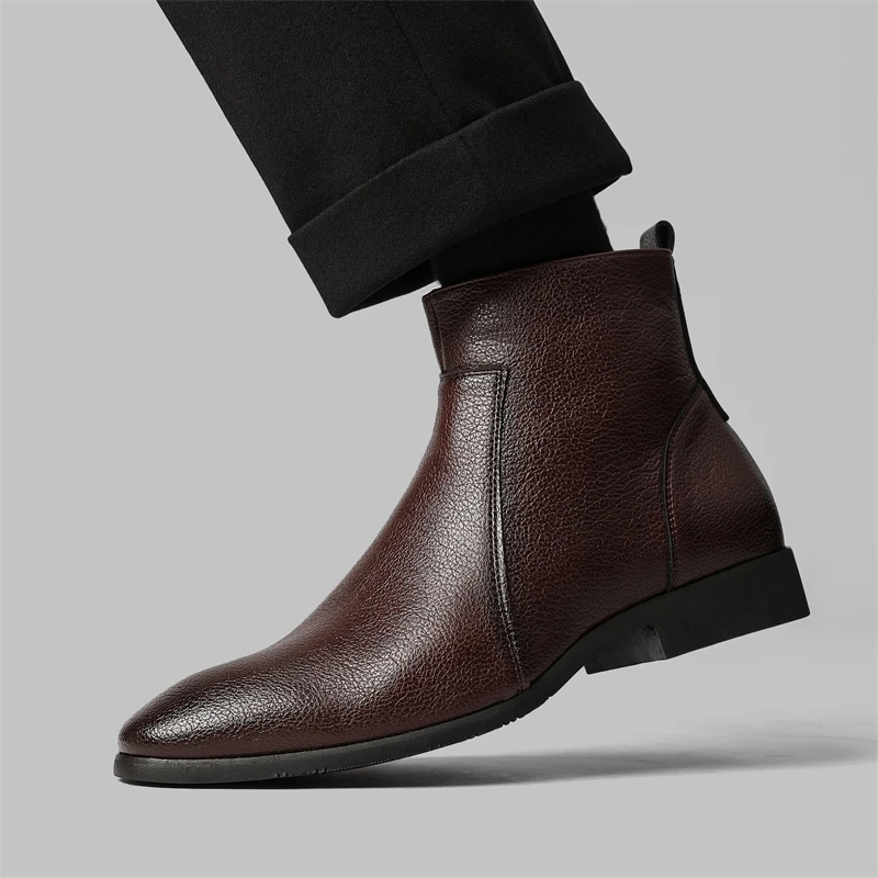 Ronaldo Leather Chelsea Boots