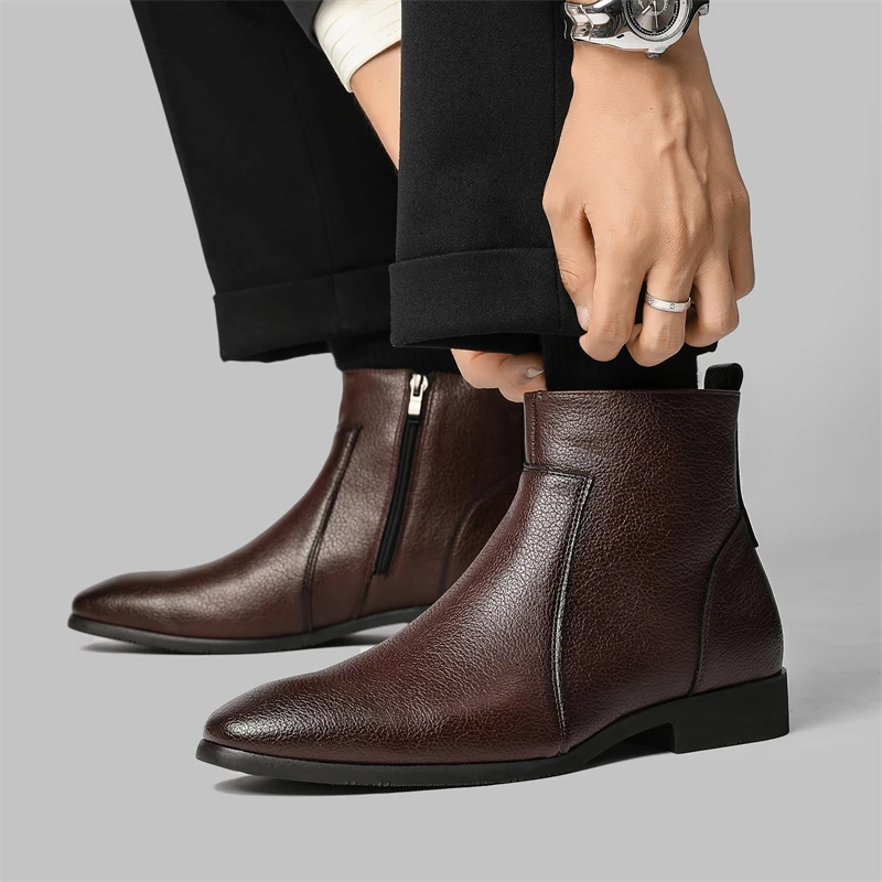 Ronaldo Leather Chelsea Boots