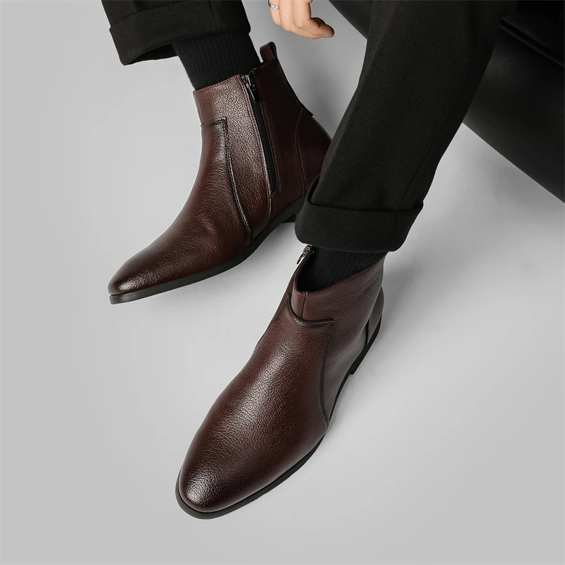 Ronaldo Leather Chelsea Boots