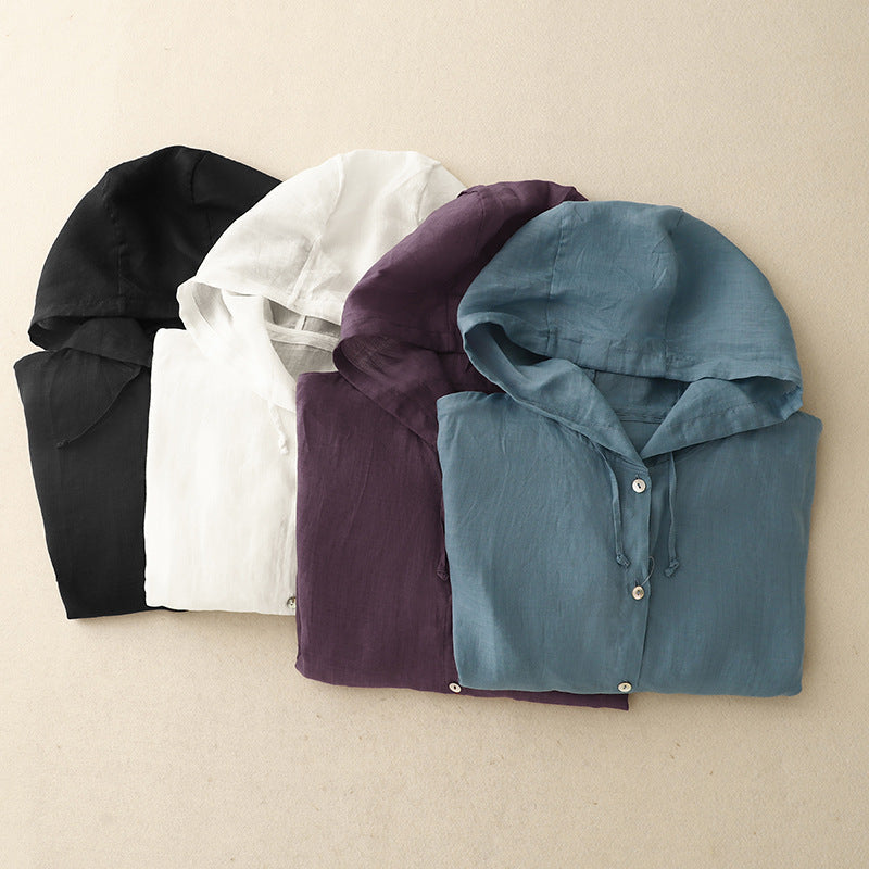 Ella Linen Hoodie