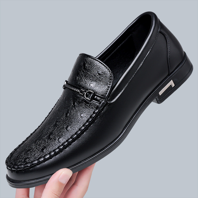 Cristiano Ostrich Leather Loafers